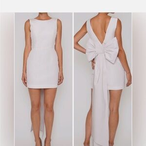 $1225 Alexia Maria Silk Bow dress